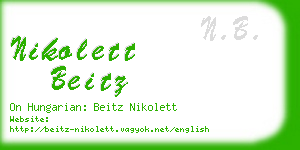 nikolett beitz business card